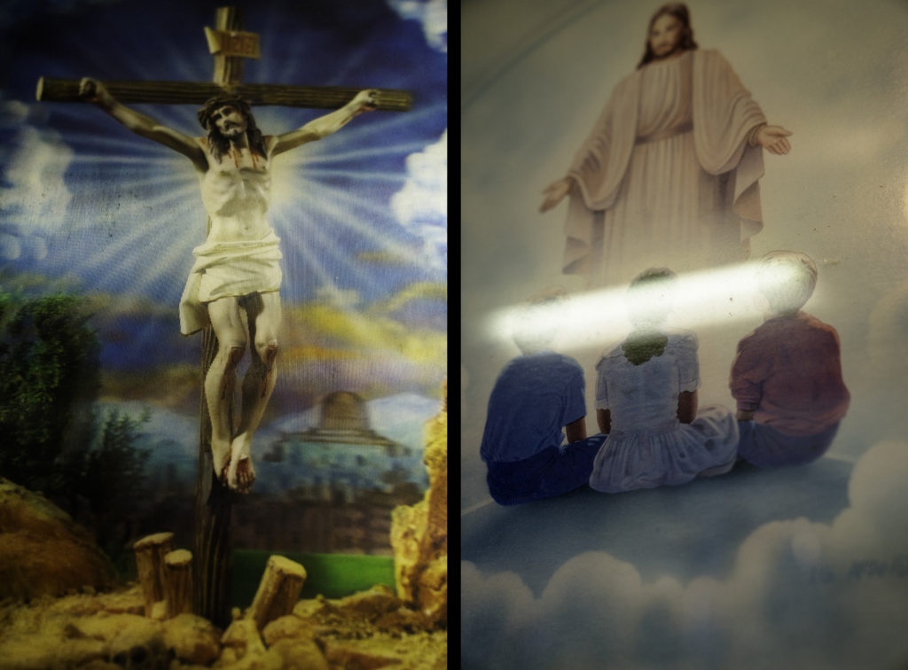 Lenticular Christ and Acrylic Christ